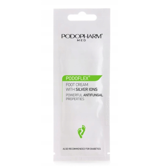Prikazujem sliko PODOPHARM PODOFLEX Krema s srebrovimi ioni 10ml Slika produkta PODOPHARM PODOFLEX Krema s srebrovimi ioni 10ml