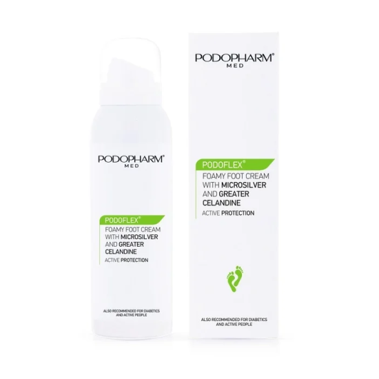 Slika produkta PODOPHARM PODOFLEX Kremna pena s srebrovimi ioni 125ml