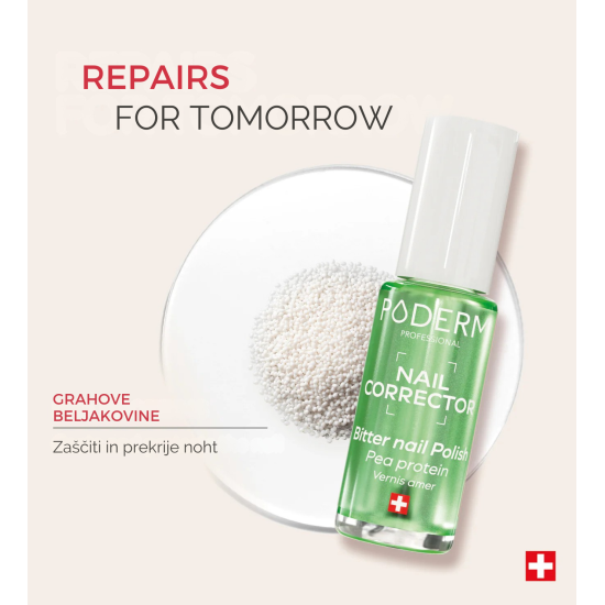 Prikazujem sliko PODERM® Korektivni lak za nohte s proteini, 8 ml Slika produkta PODERM® Korektivni lak za nohte s proteini, 8 ml